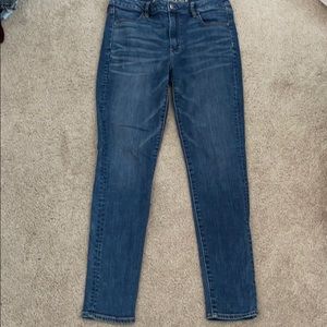 American eagle super high rise jeggings, blue